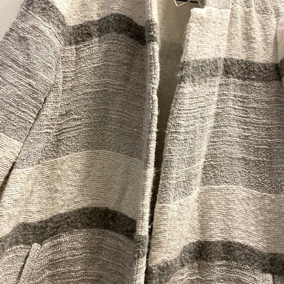 Zara Stripe Duster Long Coat - Picture 6 of 9